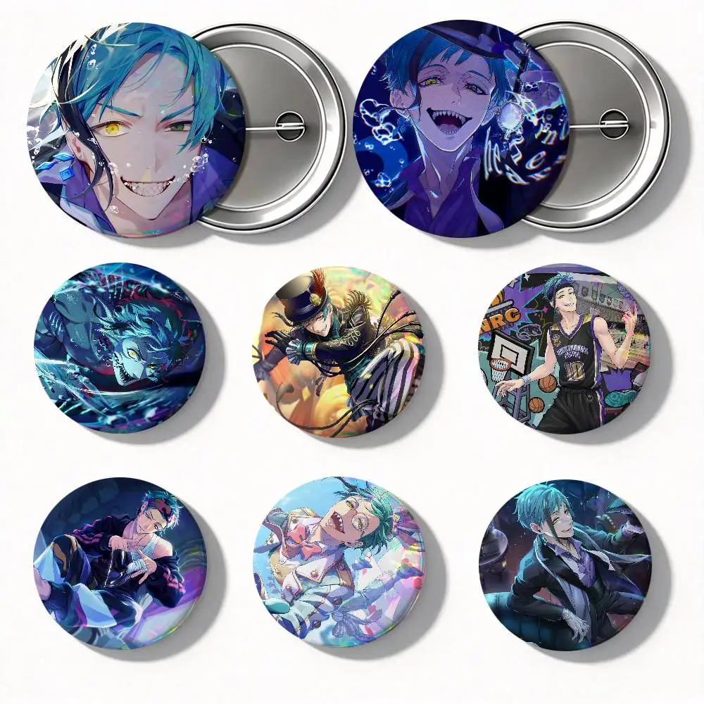 Anime Twist Wonderland Floyd Leech Round Badge Creative Brooch Clothing Backpack Accessories Lapel Pin