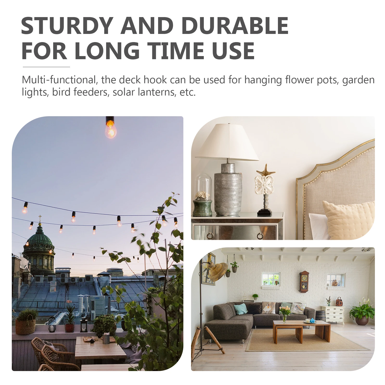 

Garden Shepherd Heavy Duty Iron For Outdoor Planter Hanging Bird Feeder Fence Lantern Yard Decor Hook