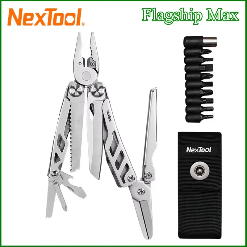 NexTool Flagship Max 14 In 1 EDC Multi Tool Pliers Folding Knife Large Scissors Outdoor Camping Survival Multitool