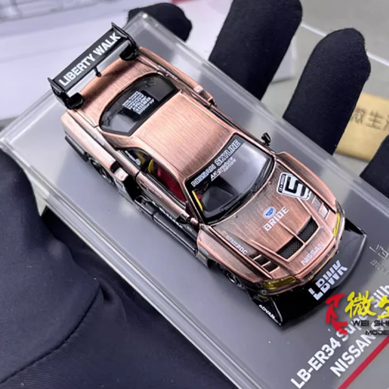 CM 1/64 Nissan Skyline GTR ER34 Legierung Spielzeug Kraftfahrzeug Druckguss Metall Modell Geschenke