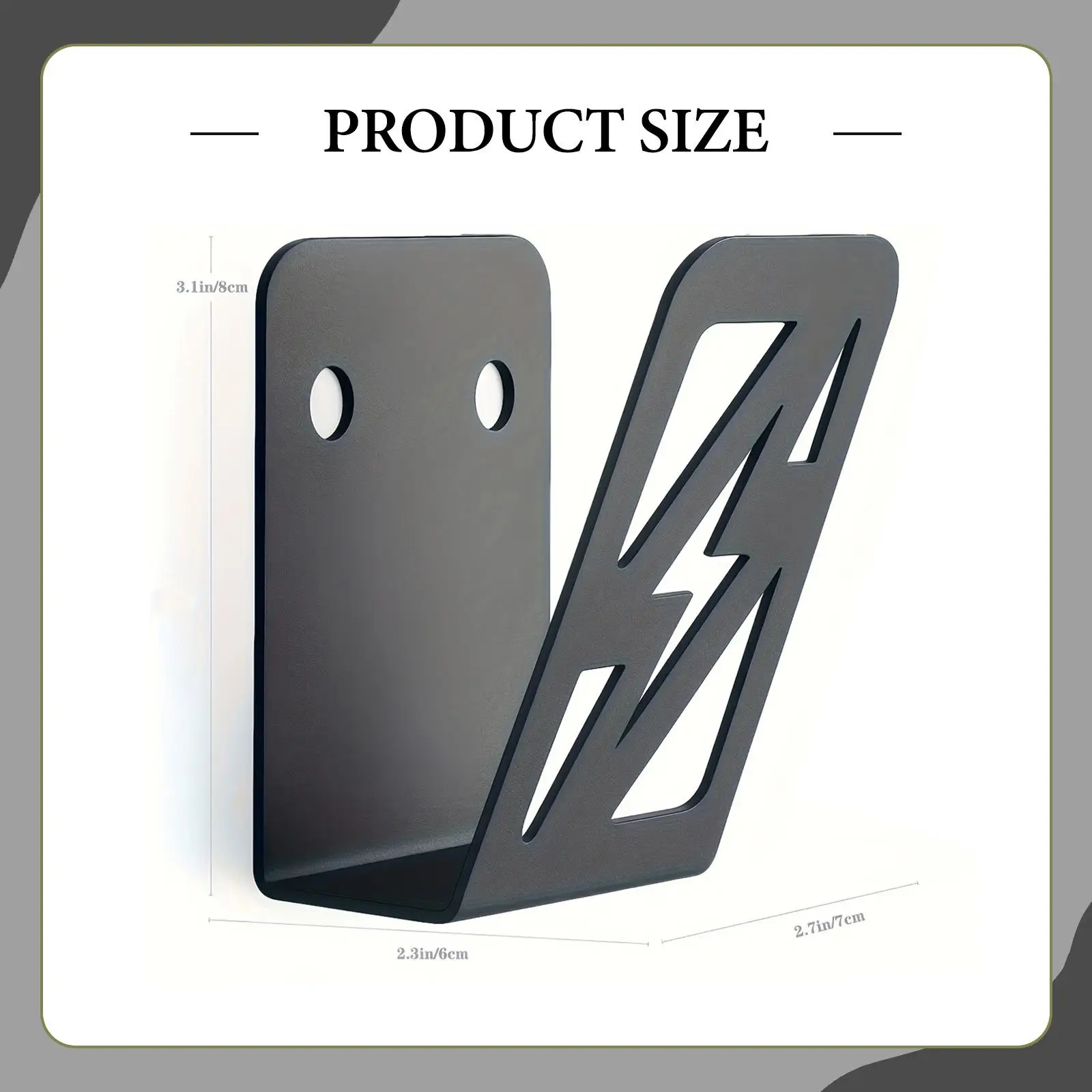Picture 5: Wall Mounted EV Charger Cable Holder Heavy Duty Iron Hanger Electric Car Cord Organizer for Home Charging