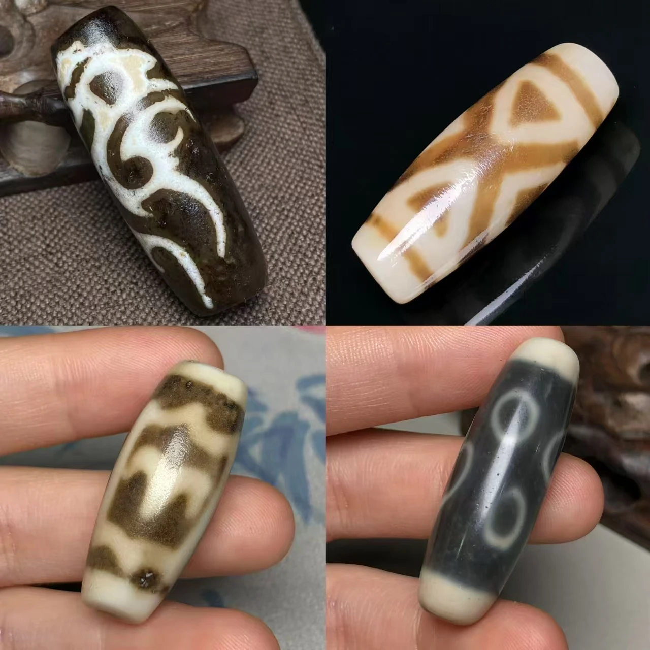 Tibetan dzi reflux old material high oil pulp agate pendant accessories collection high quality