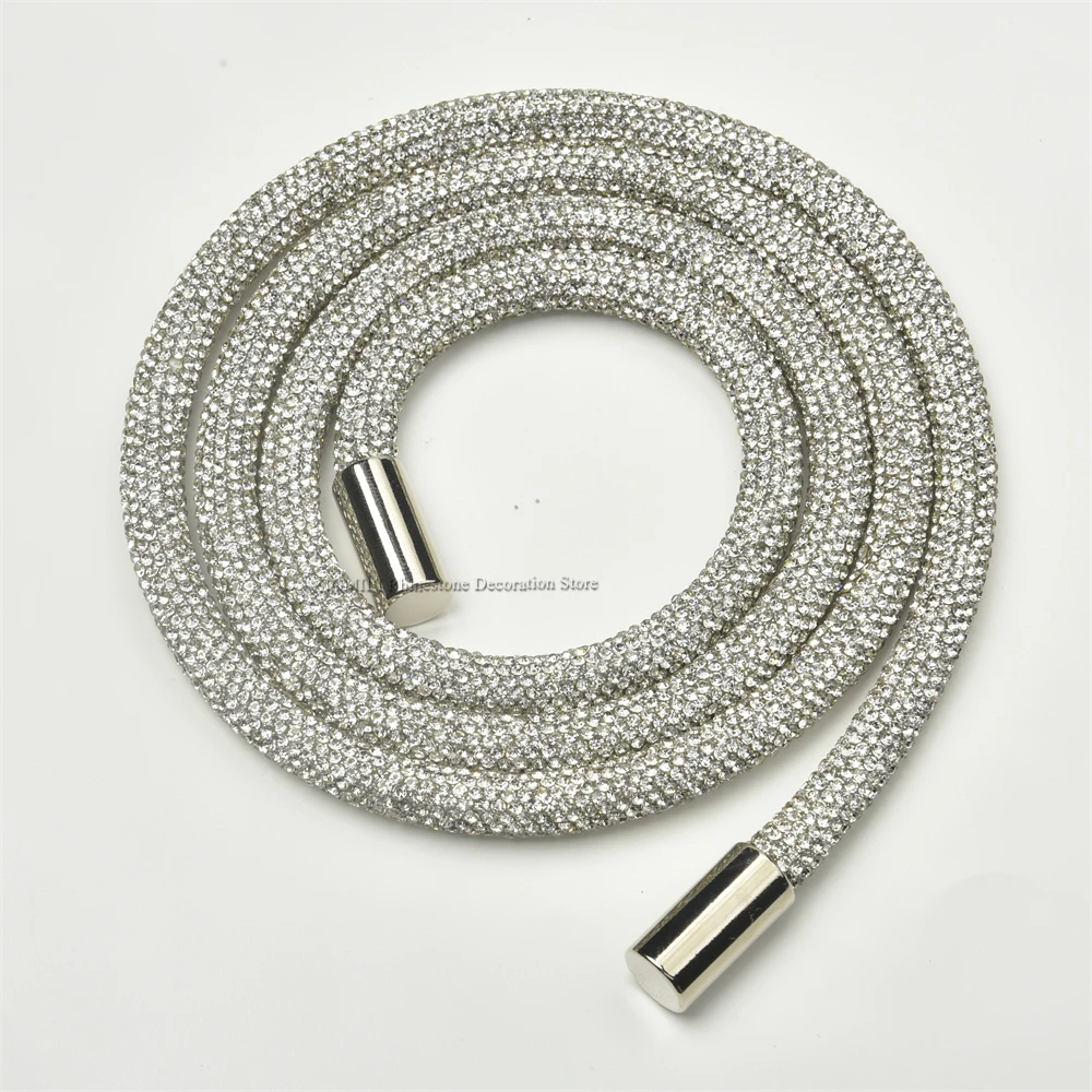 9mm glitter vidro cristal algodão cordão bling strass corda guarnição diy roupas cordão pulseira sacos cinta acessórios