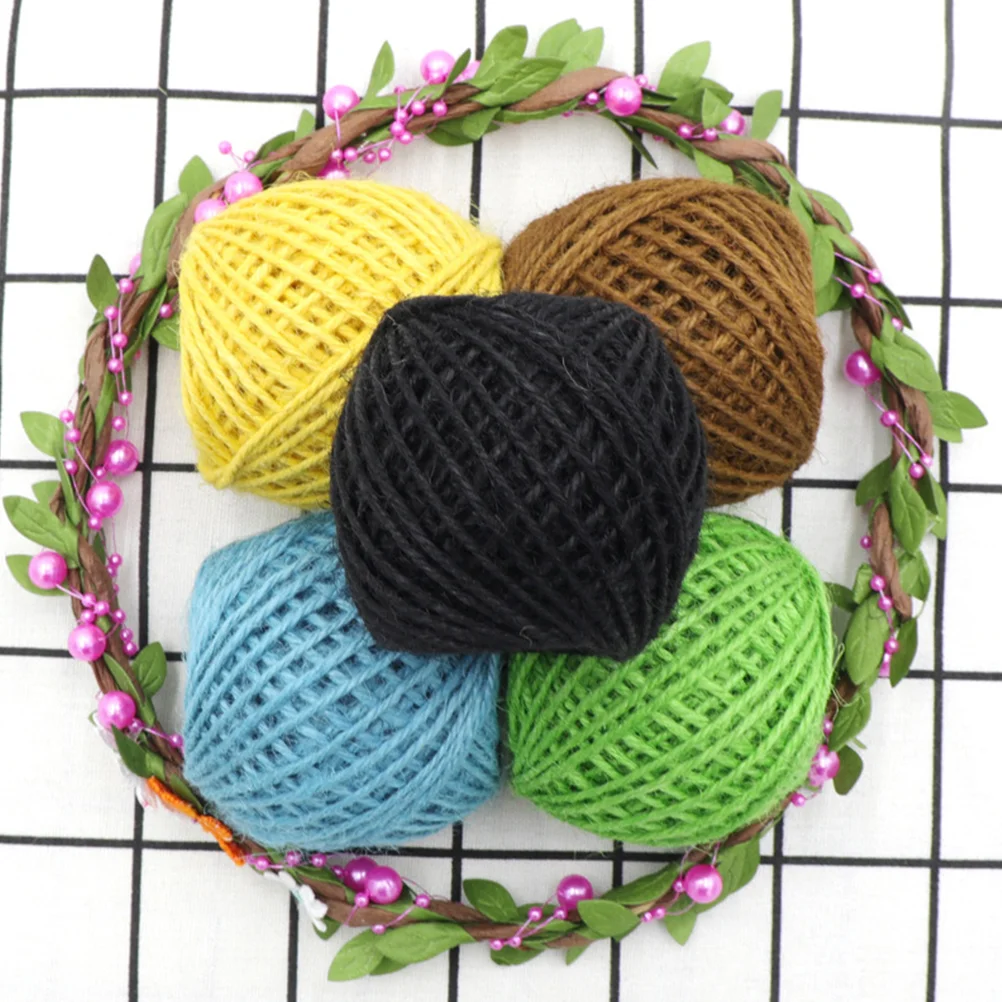 2 Pcs Garden Twine Natural Jute Green Floristries Bunding Indoor and Outdoor Thread