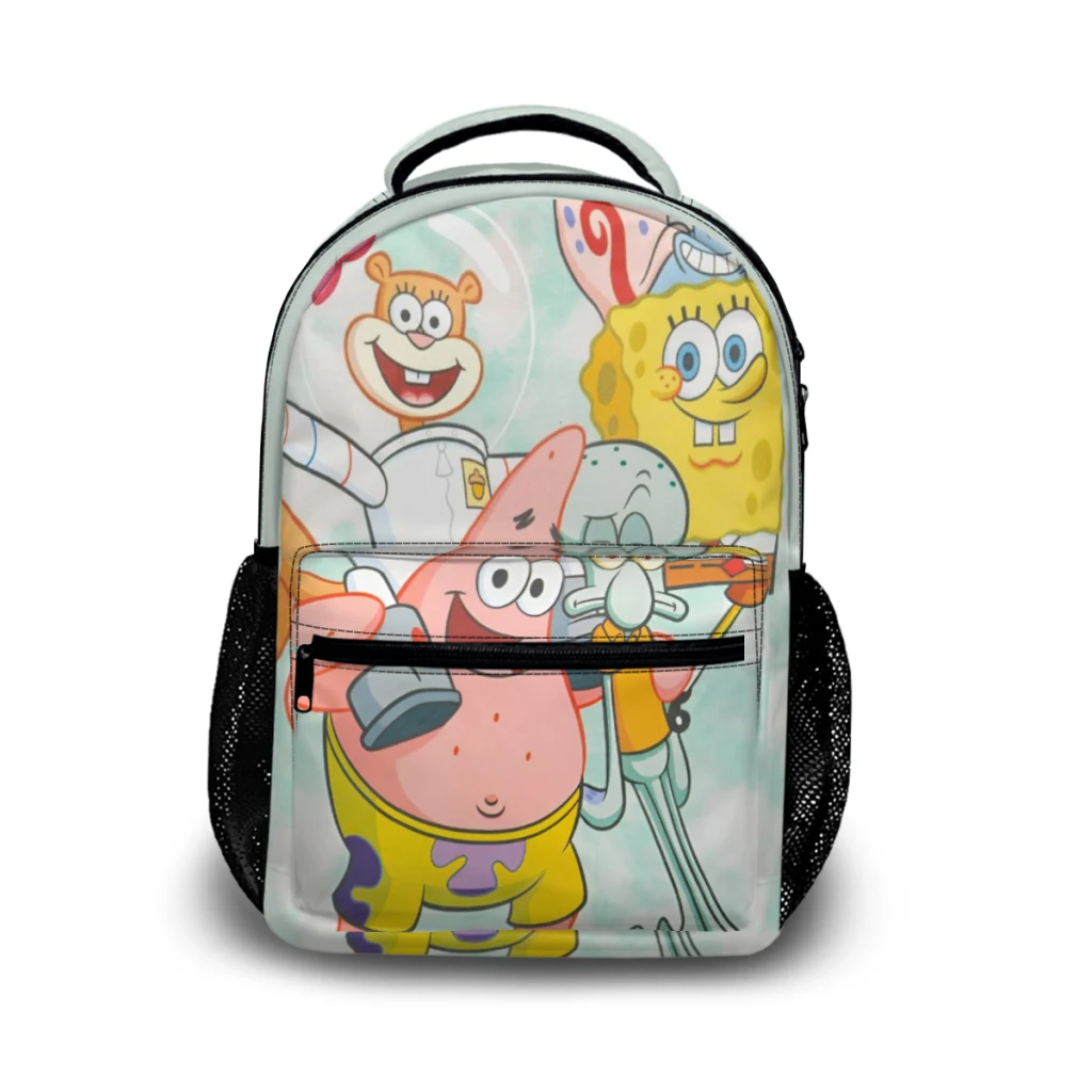 

Spongebob Cartoon For kids Large Capacity Student Backpack Cartoon School Backpack 17inch