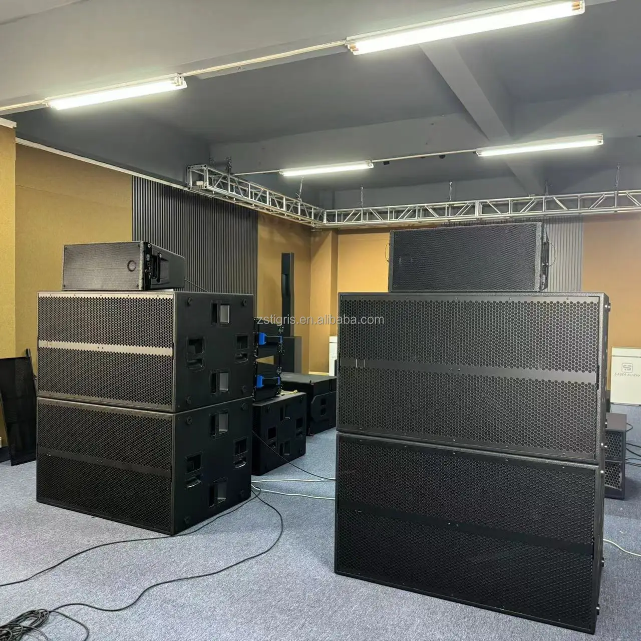 Dual 21 Inch 9007-AS Active Subwoofer High Performance Powerful Audio Sound System Speakers for Enhanced Bass Sound Quality