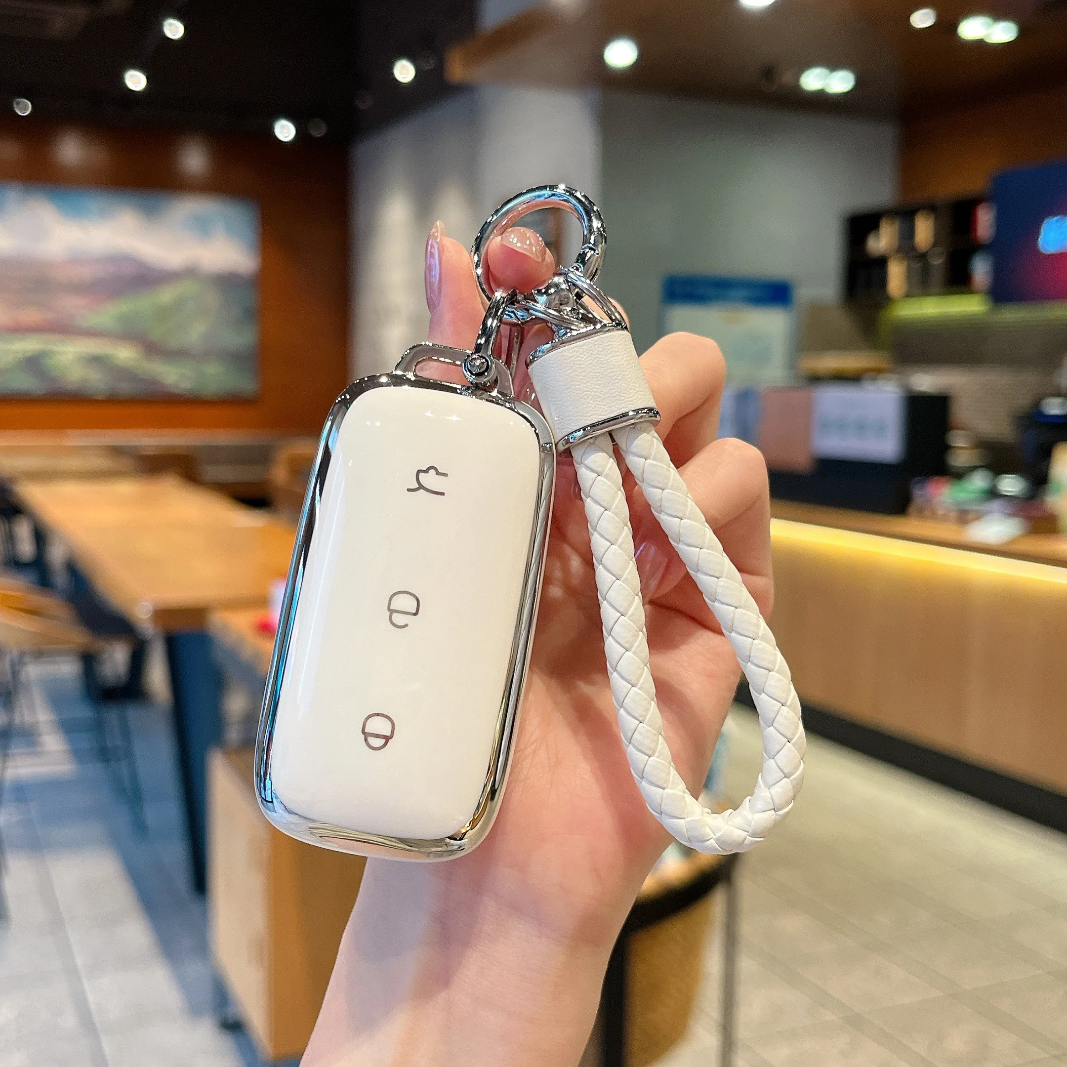 Für Geely Galaxy Autoschlüsselhülle Bling Diamant Schlüsselanhänger für L7 L6 E5 E8 Starship 7 EM-i Damen TPU Schlüsselhülle – Detail 7
