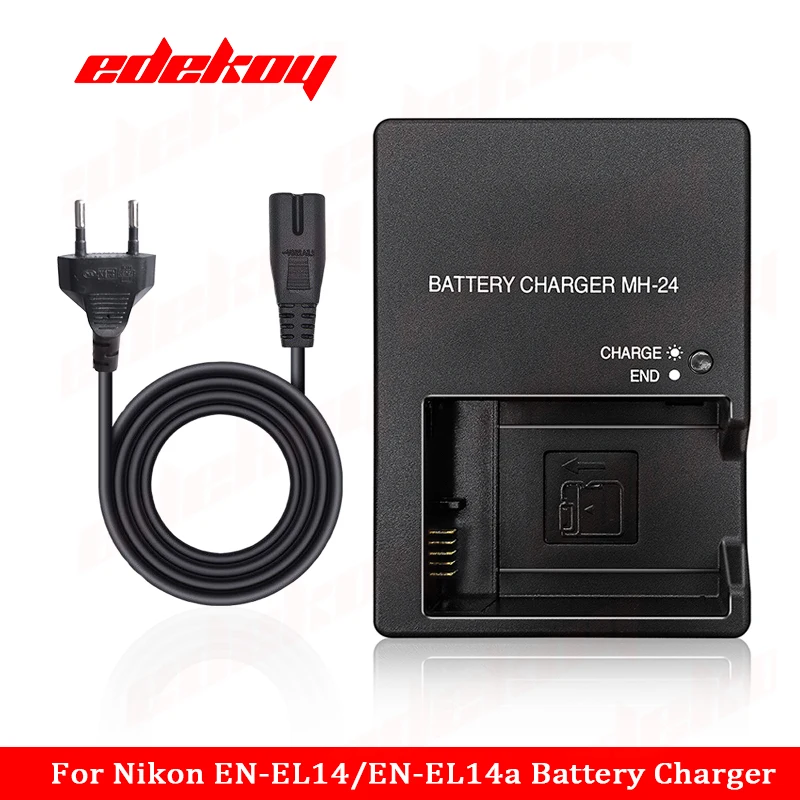 MH-24 MH24 Charger for Nikon EN-EL14 EN-EL14a ENEL14 Battery P7000 P7100 D3100 D5100 D3200 Camera