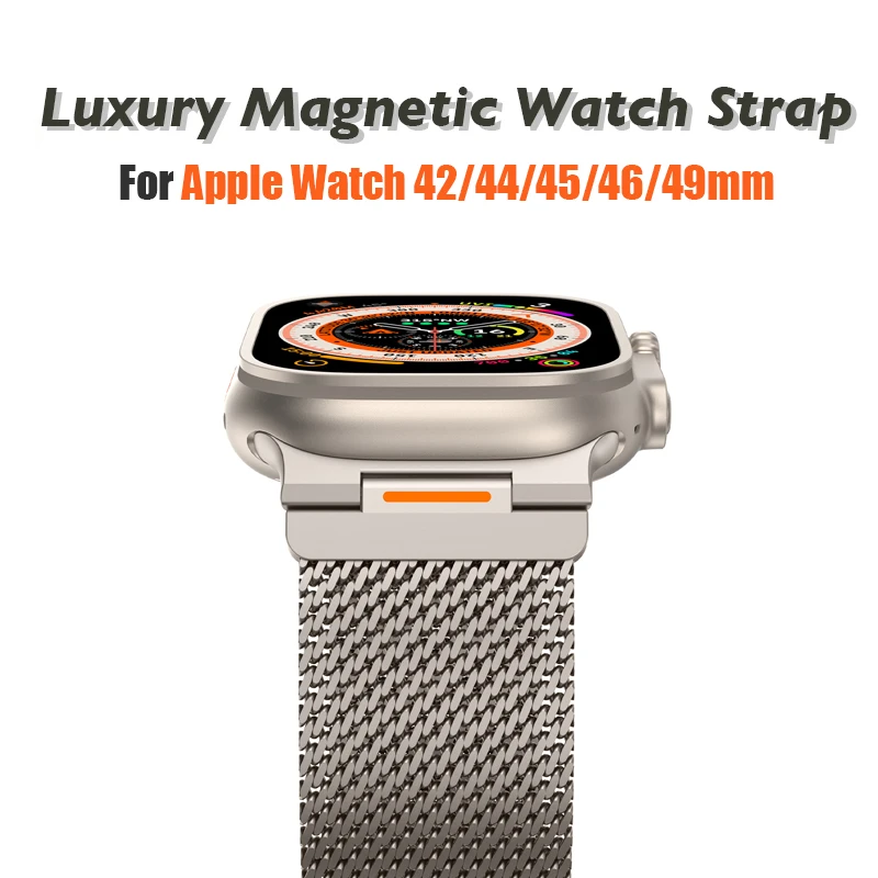 

Миланский ремешок Solo Loop Браслет для Apple Watch Ultra 3 49 мм 46 42 44 45 41 40 38 мм Iwatch Series 11 10 9 8 7 6 SE 54321
