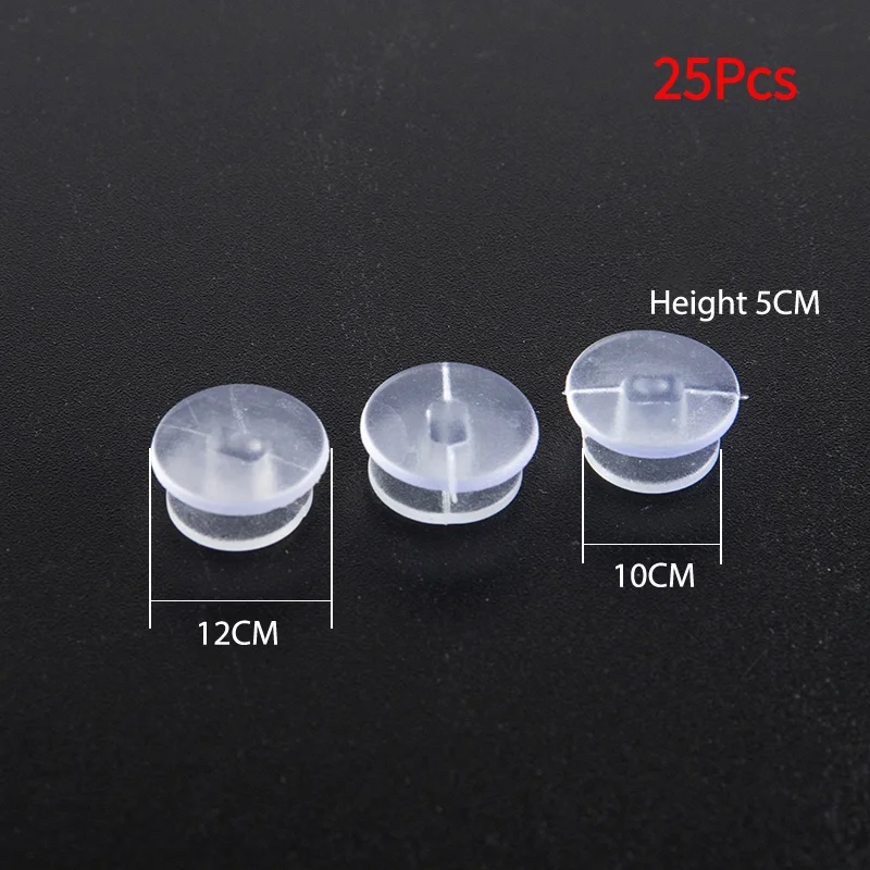 25Pcs Transparent Buttons Accessories For DIY Sandal Shoe Charms Jewelry Decor.