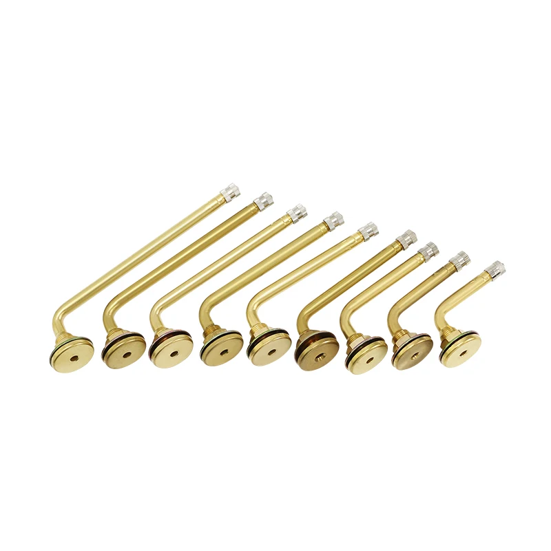 

2pcs Clamp-in Tube Valves Single Bend Universal Metal Tube Tire Valve Stems for Truck Brass Bus Tyre Nipple Wheel Accessories