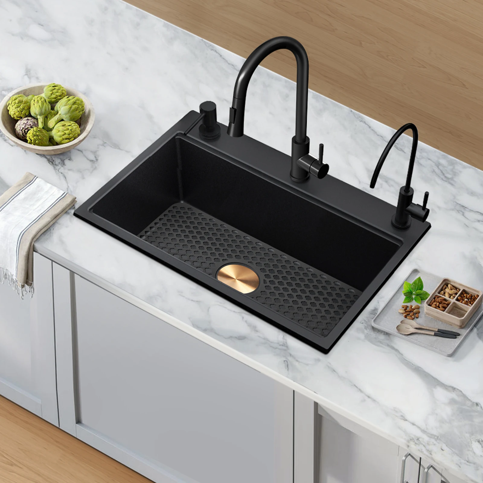 

Silicone Draining Mat Sink Protector Kitchen Accessories Hollow Cushion Anti Scalding Mats Easy Clean Durable Safe Lightweight