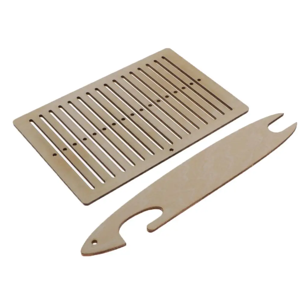 

Multipurpose Wooden Loom Weaving Kit for Beginners Embroidery Knitting Shuttle Machine DIY Craft Sewing Projects