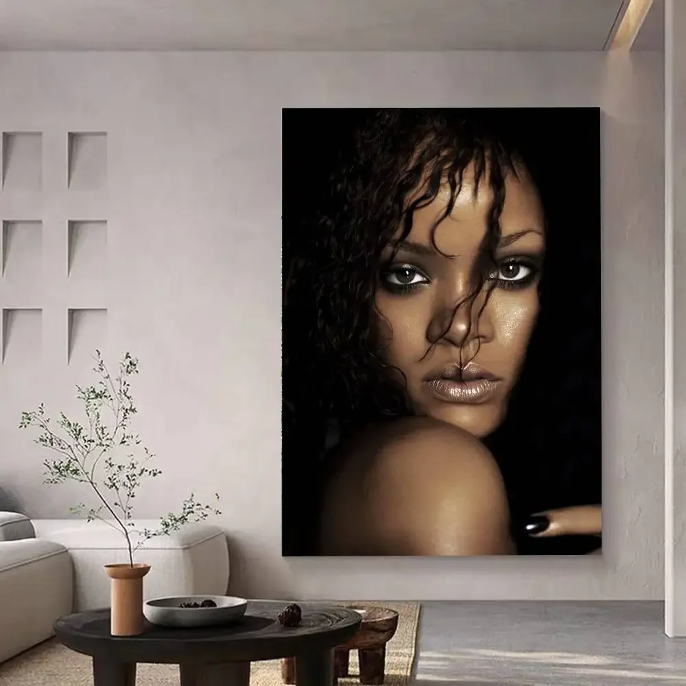 المغني R-ريهانا-مثير المشارك لا مؤطرة المشارك كرافت نادي بار ورقة خمر ملصق جدار الفن اللوحة غرفة نوم دراسة ملصقات #5