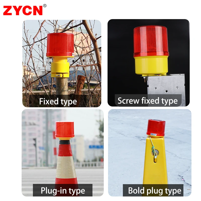 Solar Warning Light LED Automatic Charging Construction Harbor Road Emergency Marine Power Traffic Alarm Tower Crane No Sound