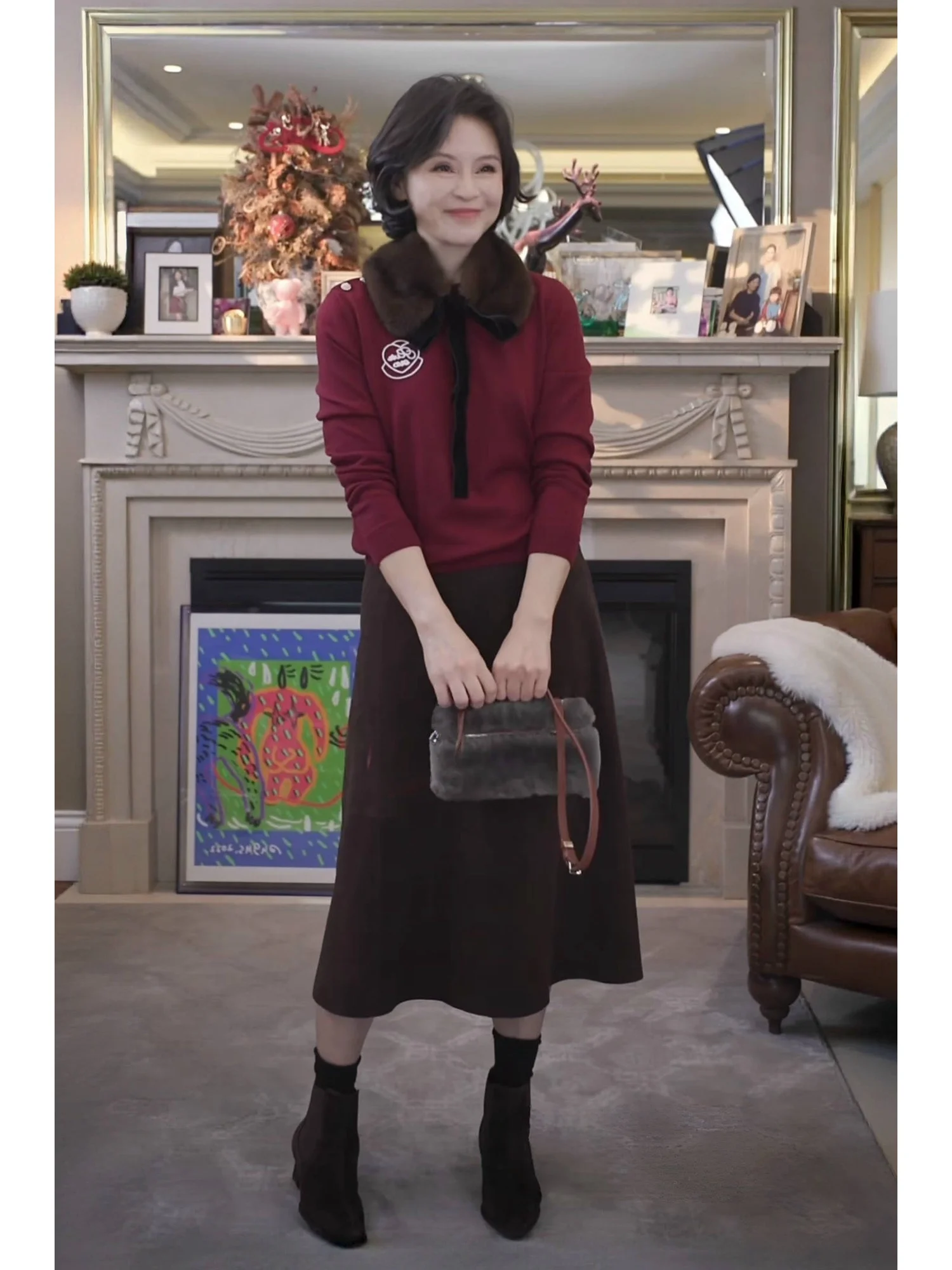 

Warm Woolen Sweater 00% Pure Wool Embroidered Versatile Autumn Winter Faionable Clothing for Women Commute Sle round Ne