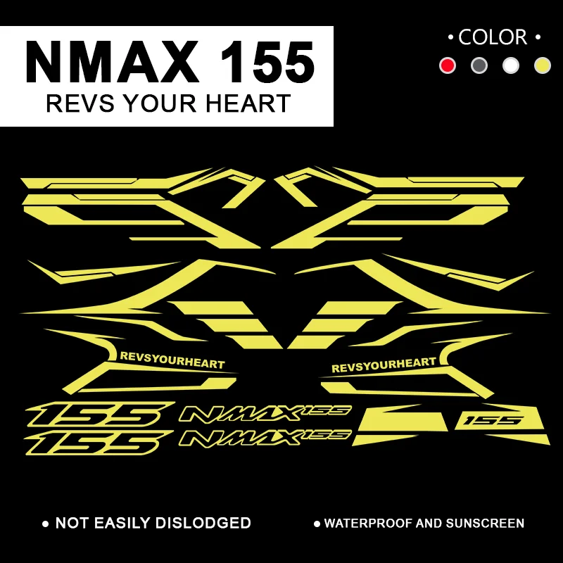 

For NMAX155 nmax 155 19-24 Motorcycle Front Rear Fairing Fuel Sticker Tank Body Waterproof Decoration Stickers Decals Protection