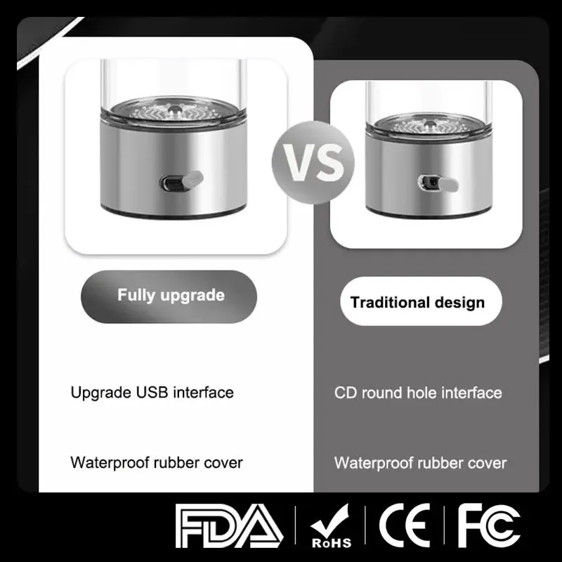 Бутылка для воды водородная с фильтром-ионизатором, 420 мл