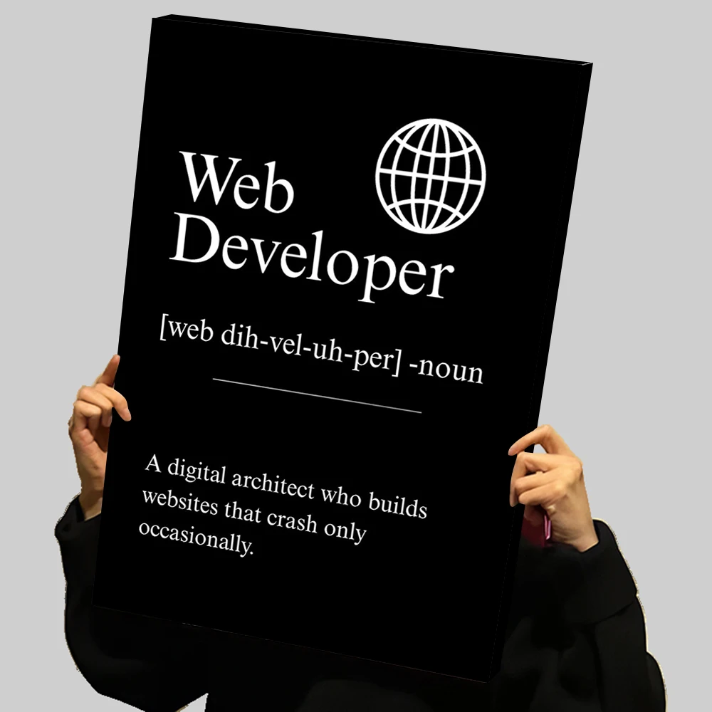Web Developer Definition Funny Prints Poster Custom Canvas Painting Wall Art Walls Decoration Living Room Wand Deko Home Decor