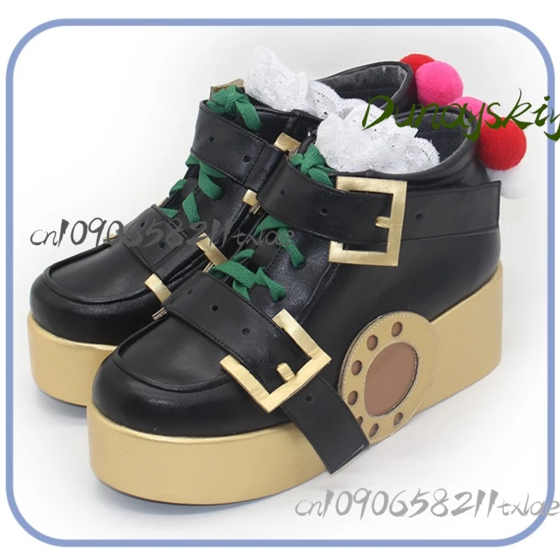 لعبة Zenless منطقة صفر Dialyn النساء الرجال تأثيري أحذية الأحذية السراويل Liuyin أحذية منصة سوداء Jirai Kei المرحلة اليومية كرنفال #5