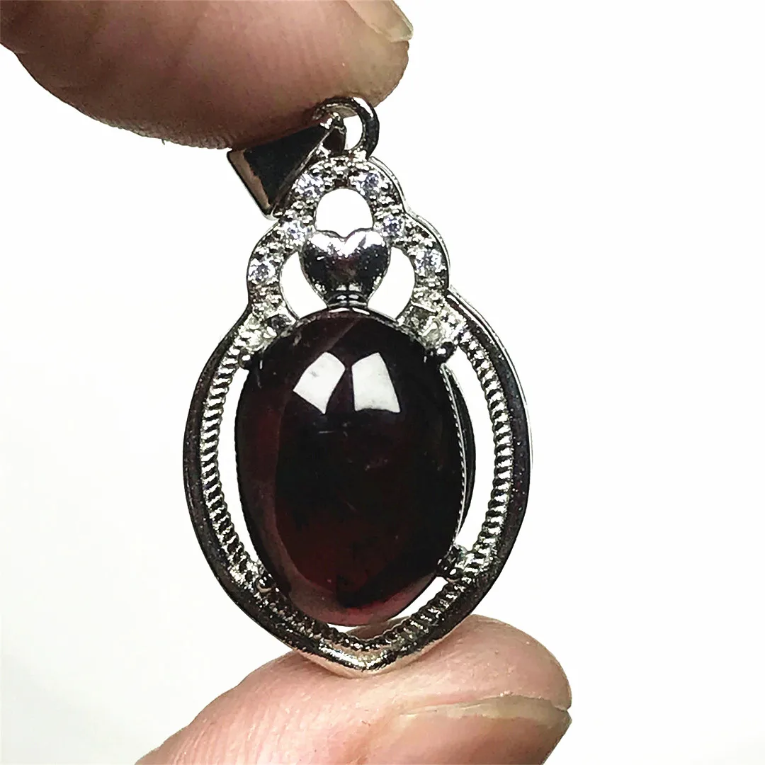 Top Natural Red Garnet Stone Pendant For Woman Lady Man Love Gift 12x8mm Beads Gemstone Silver Stone Reiki Crystal Jewelry AAAAA