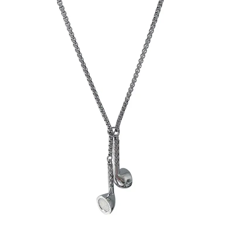 

Hip Hop Earphone Punk 2025 Fashion Pendant Necklace for Women Man Unisex Metal Headphone Chokers Necklaces High Street Jewelry