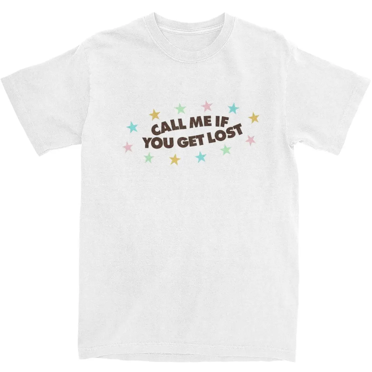 Футболка мужская с надписью «Call Me If You Lost», популярная летняя рубашка, смешной Повседневный хлопковый топ, подарок, Y2K