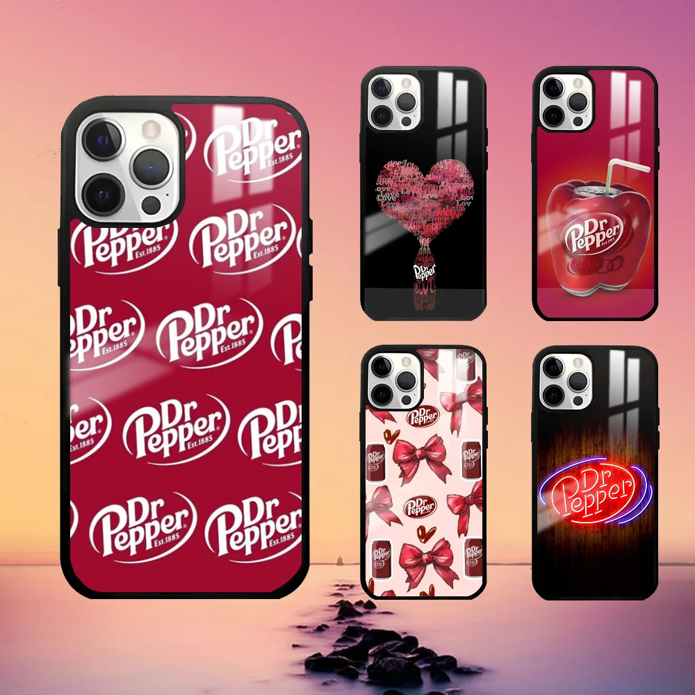 Cherry Drink D-Dr-P-Pepper Phone Case For iPhone 16 15 14 13 12 11 Pro Max Plus Mini Fashion High Quality mirror phone case