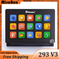 In-Stock Mirabox MBox293 V3 15key Streamdeck With Screen Console Customize Keypad Macro Button Visualization Live Broadcast Gift
