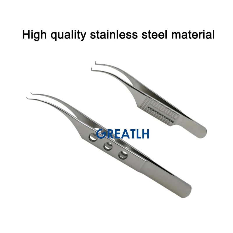 GREATLH  Stainless Steel/ Titanium Colibri Beaked Toothed Forceps Suture Ligation Forceps  Ophthalmic Surgical Instrument