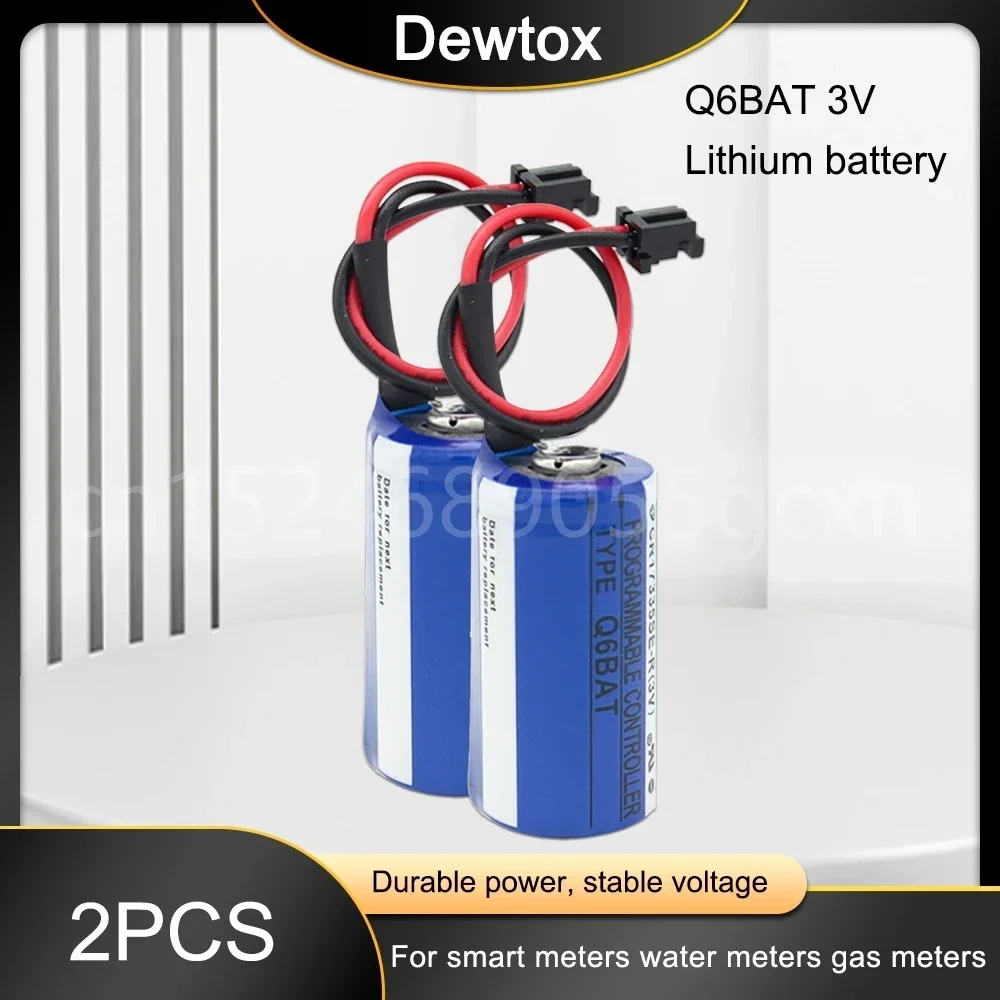 2PCS New Original CR17335SE-R(3V) CR17335SE-R CR17335 Q6BAT CNC 3V PLC Lithium Battery Batteries with Plugs