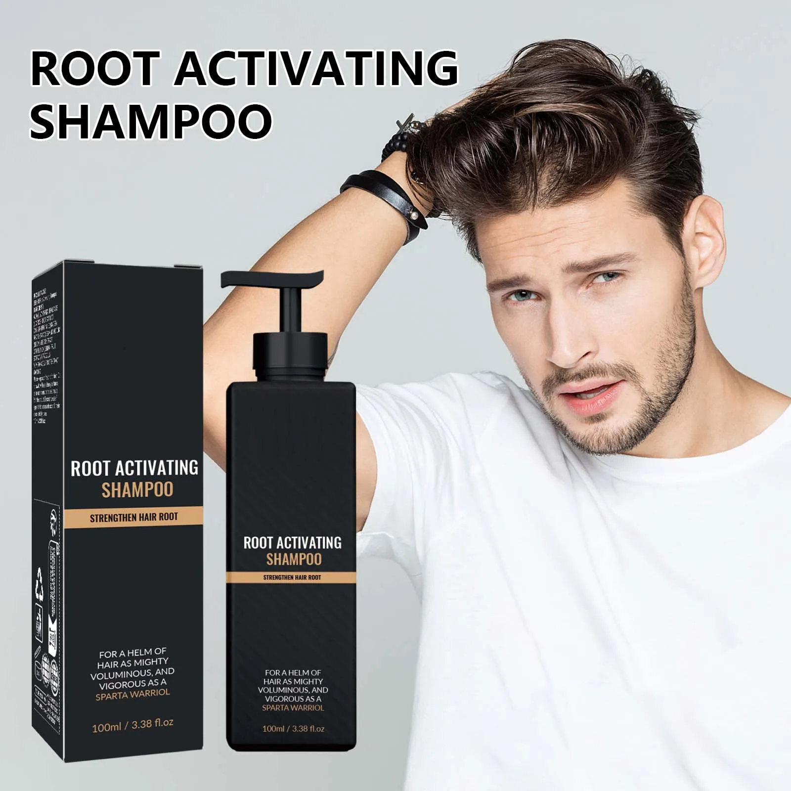 

Men's Thick Hair Shampoo Strengthen Repair Damage Hair Roots Nourish Improve Hair Quality Scalp Moisturizing Oil-Control Shampoo