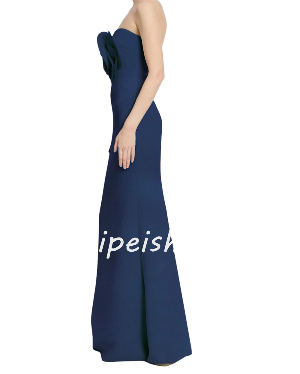 Prom Dress Evening Saudi Arabia Jersey Flower Ruched Clubbing A-line Strapless Bespoke Occasion Gown Long Dresses