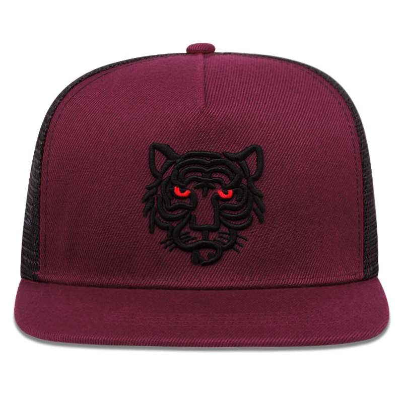 Tiger Embroidery Baseball Cap Men Adjustable Cotton Trucker Net Hat Fashion Casual Snapback Hats Breathable Golf Cap Male