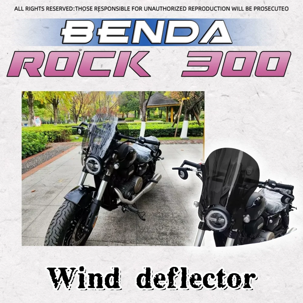 

For BENDA ROCK 300 windshield armrest front windshield modified heightened windshield tempered adhesive for benda rock 300-Rock