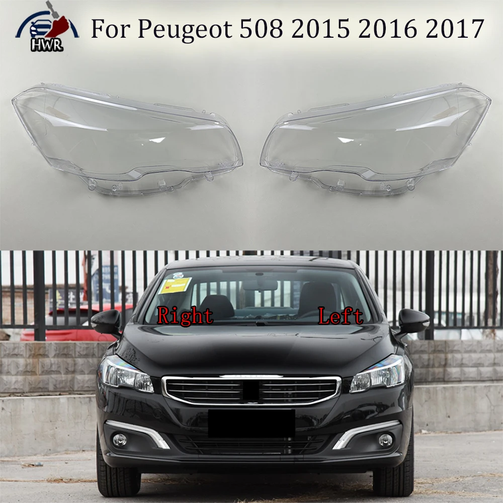 

Headlight Cover Headlamp Shell Transparent Lampshade Case Plexiglass Replace Original Lens For Peugeot 508 2015 2016 2017