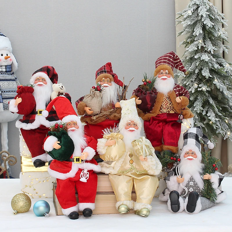 14-Zoll-sitzender Weihnachts mann Weihnachts mann Spielzeug Sammler Weihnachts dekoration Weihnachts