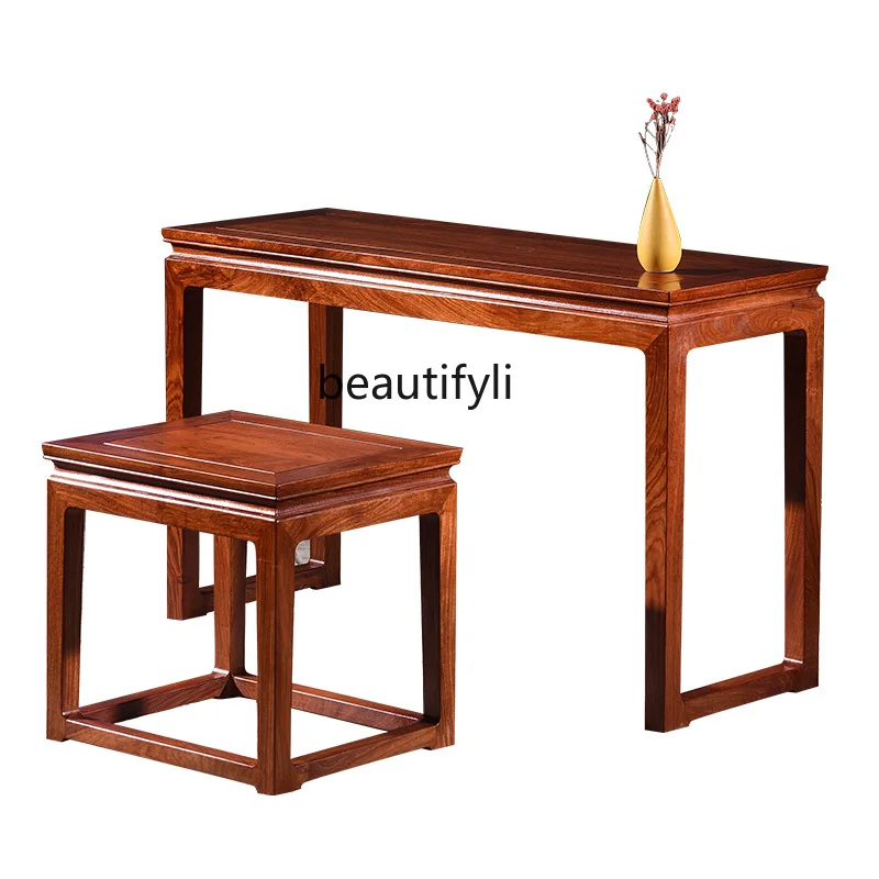 

Red Xylophone Desks and Chairs Resonance Paiono Table Log Guzheng Zen Rosewood Calligraphy Table