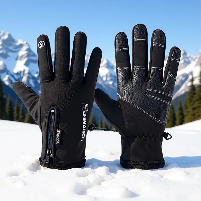 Winterhandschuhe, wasserdicht, Thermo-Touchscreen, thermisch, winddicht, warme Handschuhe, kaltes Wetter, Laufen, Sport, Wandern, Ski-Handschuhe