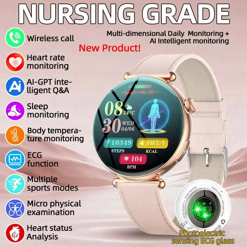 LIGE Smart Watch Multiple Sports Modes ECG Function Wireless Calling IP68 Waterproof New Woman smartwatch For Android And l0S