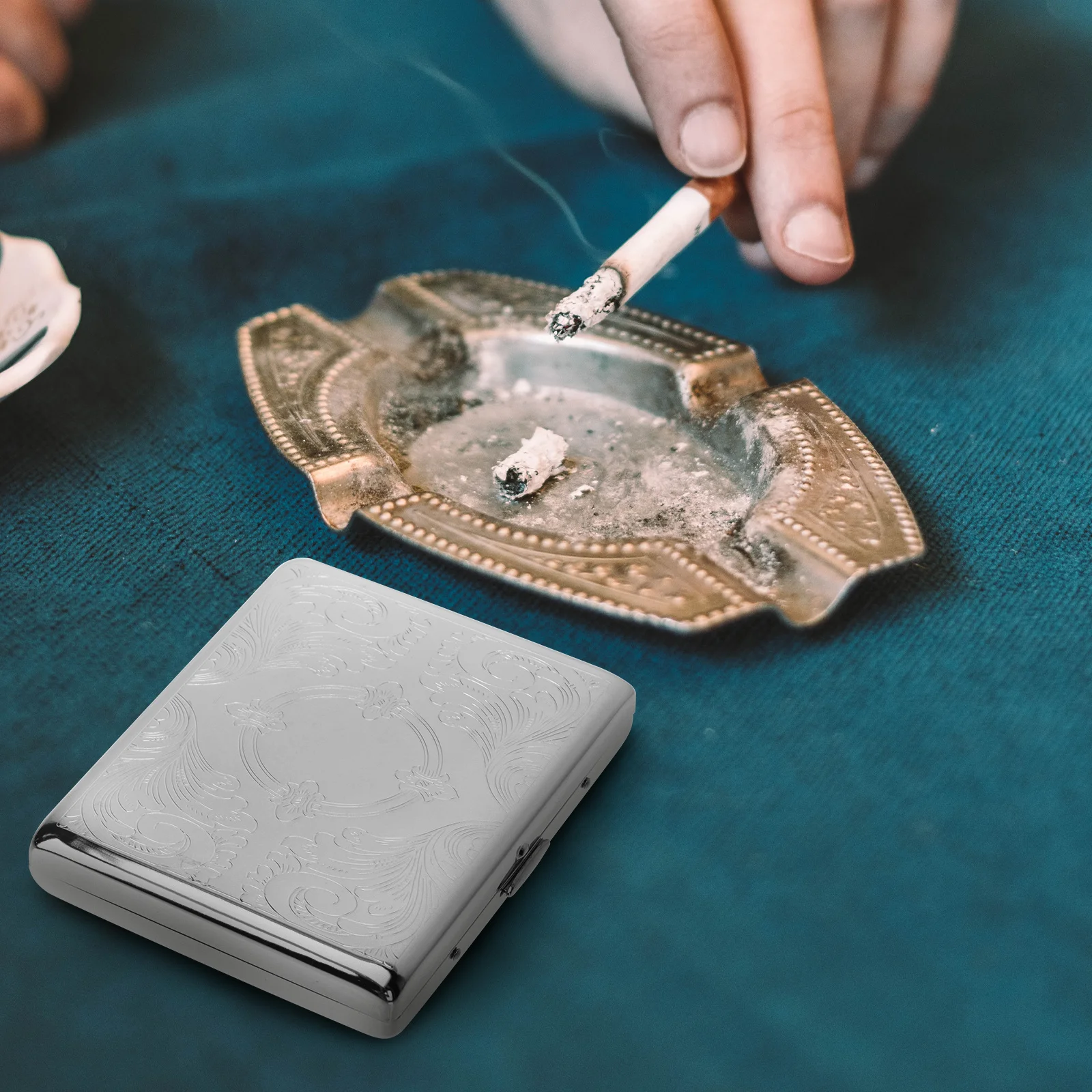 Stainless Steel Cigarette Box Auto Open Waterproof Case Protector For Smoking Durable Storage Carrying Holder Container For All