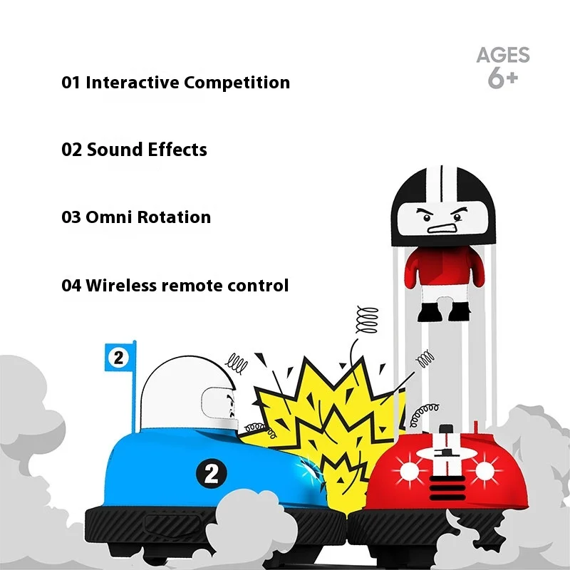 Battle Bumper Car 2.4G Radio Control Mini Karting Two Person Battle Drift Collision Vehicle Children's Interactive Toy Boy Gifts