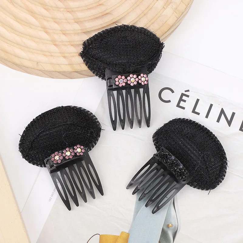 Cuscinetto per capelli invisibile di nuovo stile per l'area della corona Accessorio per capelli volumizzante per corona alta Clip per sollevamento radici senza soluzione di continuità per l'area della corona