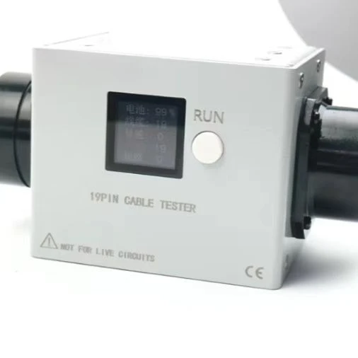 19-pin aluminum alloy cable tester, equipped with power factor controller adapter and connector, for efficient test management