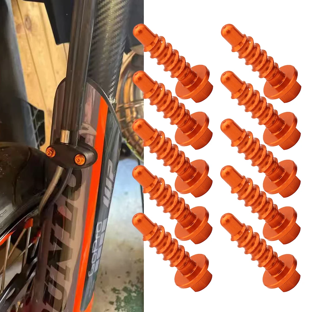 10Pcs CNC Motorcycle Self Tapping Screw Bolt Kit For KTM XC XCF SX SXF EXC XCW EXCF TPI Six Days 125-530cc