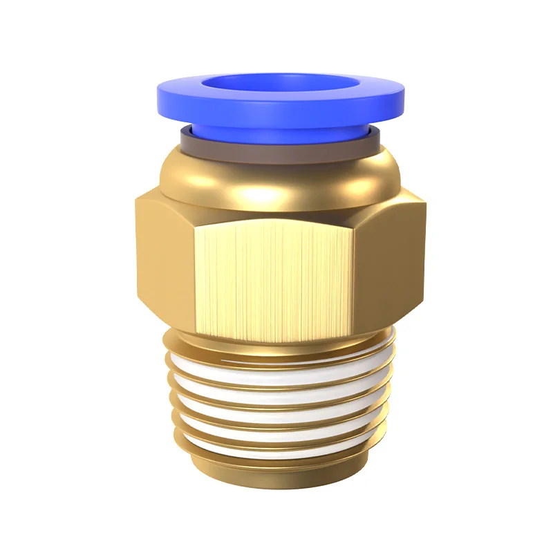 

Tracheal quick connector thread straight through external thread air nozzle air pump pneumatic hose plug PC8-02/4-M5/6-01