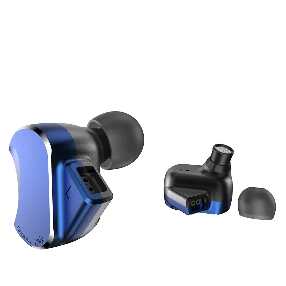 BQEYZ BQ3 3 BA + 2 DD Earphone Berkabel In-Ear HiFi Casing Earbud Logam Aluminium Kabel Dapat Diganti 0.78Mm