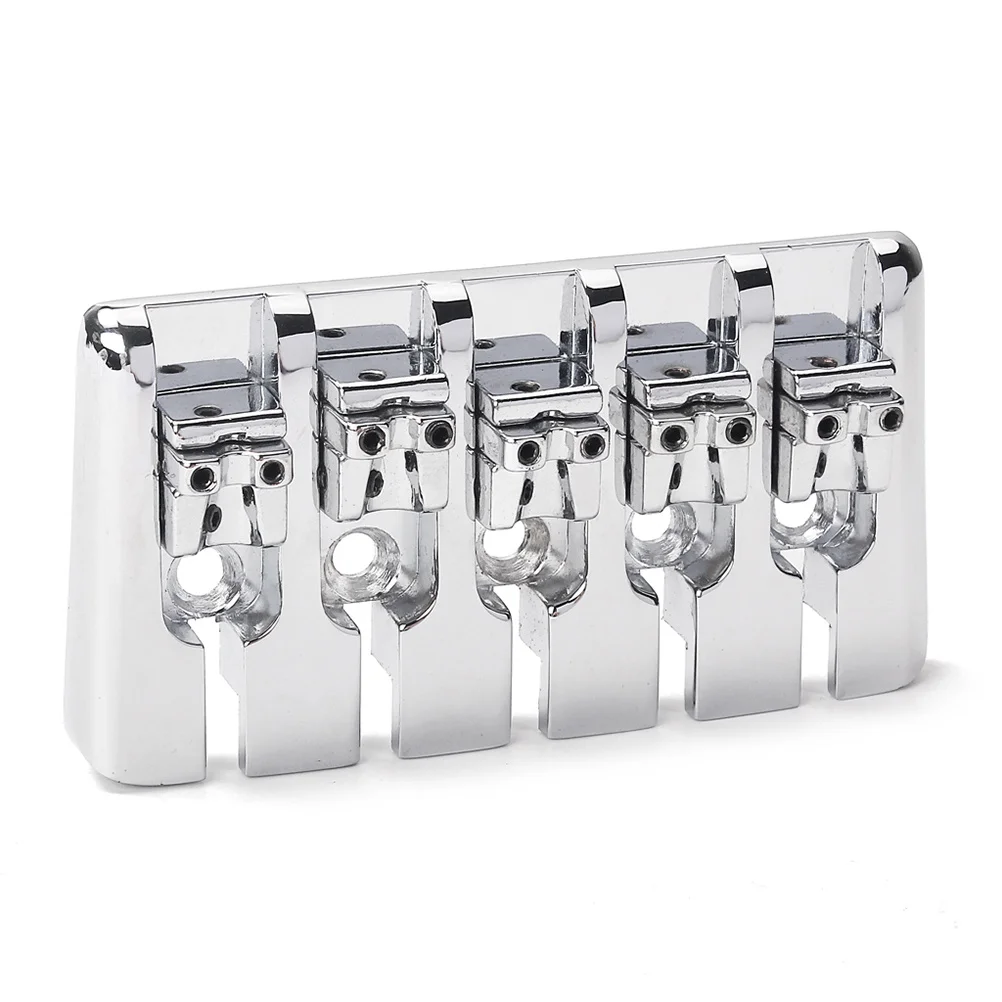 

1Set 5 Strings Ukulele Bridge Metal Saddle Strain Plate Bridge Vintage Easy Mount Musical Instrument Replacement Guitar
