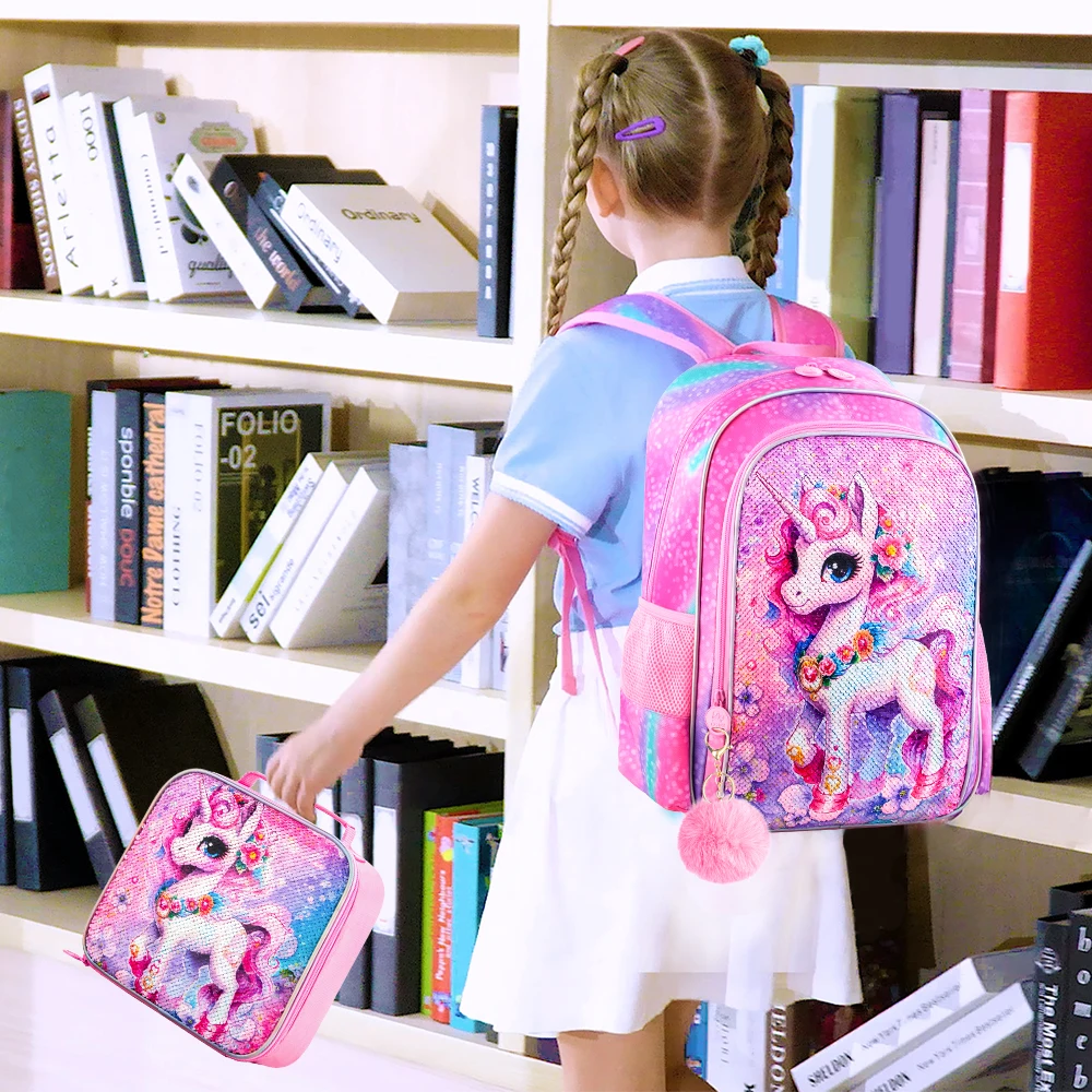 kid's-backpack-3pcs-16inch-sequin-floral-unicorn-backpack-large-lightweight-one-backpackone-handbagone-pencil-case
