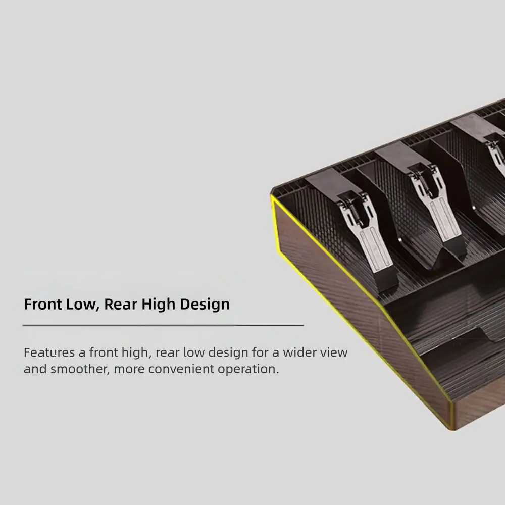 صندوق أمين الصندوق المتين متعدد الشبكات مشبك من البلاستيك درج أسود ماكينة تسجيل المدفوعات النقدية متعددة الوظائف توفير مساحة درج إدراج صينية للتسوق #4